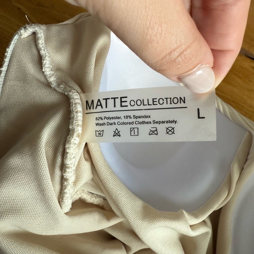 Chic Cream Ruched Bodysuit - Picture 3 of 3